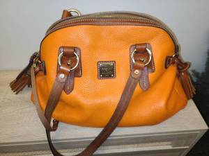 lot 109 image: Dooney & Bourke Pebble Leather Dome Satchel in Orange