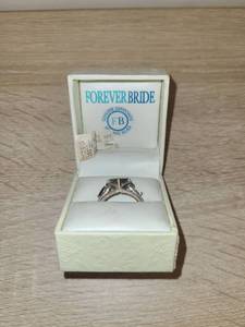 lot 121 image: Forever Bride Sterling Silver Genuine Diamond Ring