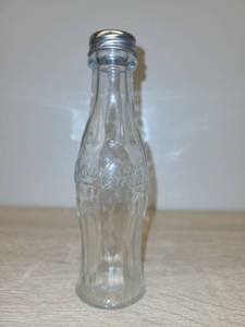 lot 14 image: Coca-Cola Miniature Glass salt shaker Bottle with Metal Cap