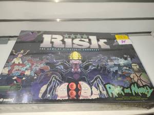 lot 34 image: FACTORY SEALED Risk Rick and Morty Edition Board Game