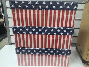 lot 65 image: Patriotic American Flag Photo Boxes Set of 3