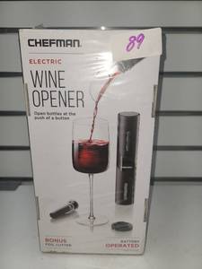 lot 89 image: Chefman Electric Wine Opener with Foil Cutter