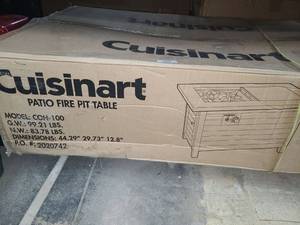 lot 104 image: BRAND NEW Cuisinart Patio Fire Pit Table COH-100 RETAIL $389.99