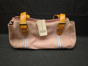 lot 50868 image: Franco Sarto Sunset Strip Leather Satchel in Petal Pink