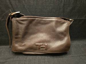 lot 50872 image: Tommy Hilfiger Brown Leather Crossbody Shoulder Bag