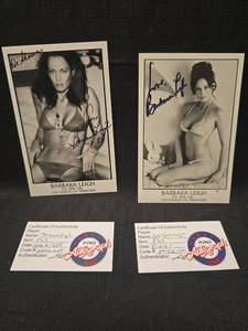 lot 50885 image: Barbara Leigh Signed 5x7 Photo Set of Two with COA
