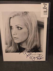 lot 50887 image: Jennifer Aspen Signed 8x10 Black and White Headshot Photo