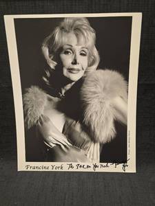 Francine York Signed 8x10 Black and White Photo with COA