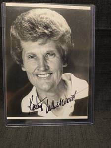lot 50917 image: Kathy Whitworth Signed Black & White Photo