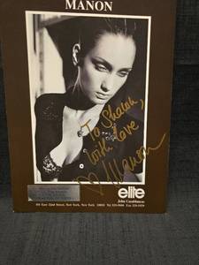 lot 50924 image: Manon von Gerkan Signed Elite Models Comp Card