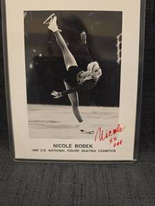 lot 50930 image: Nicole Bobek Signed Photo - 1995 U.S. National Figure Skating Champion