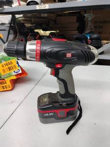 lot 61657 image: Shop Basics branded 18-volt cordless drill