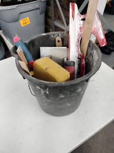 lot 61682 image: Bucket of Miscellaneous Building Items