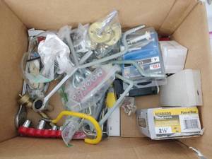 lot 61697 image: Box of Miscellaneous Tools and Hardware