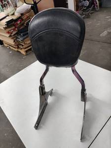 lot 61705 image: Harley-Davidson motorcycle sissy bar with a black vinyl backrest