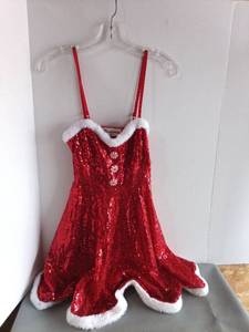 lot 108 image: No Boundaries Red Sequin Christmas Mini Dress Size XXS