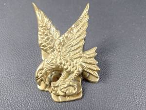 lot 22 image: Vintage Brass Eagle ClipPaper Weight