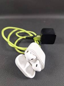 lot 68 image: Apple AirPods with Charging Case and Charging Cord USB Adapter