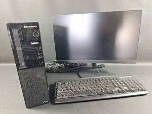 Factory Reset, Ready to Roll. Lenovo CPU with a Monitor and Keyboard