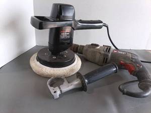 lot 124 image: 8 Polisher, Heavy Duty Electric Drill & Tool Side Handle