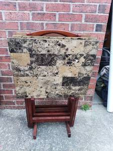 lot 167 image: Set of TV Trays  Tables