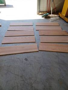 lot 60949 image: 10- 42 Inch Oak Stair Treads