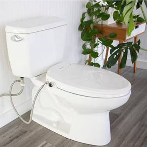 lot 1206 image: $91 Swash Ecoseat Non-Electric Bidet Seat for Round Toilet in White