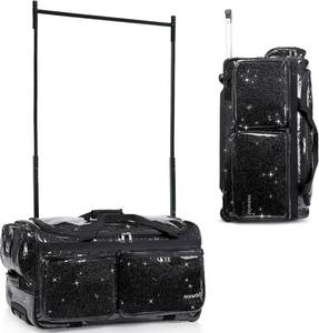 lot 1213 image: $189 Fanwoli 28 Dance Bag with Garment Rack - Glitter Waterproof Fabric