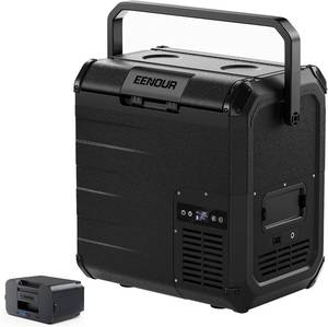 lot 1232 image: $300 EENOUR D18 19Qt18L 12V Car Refrigerator with Detachable Battery 122