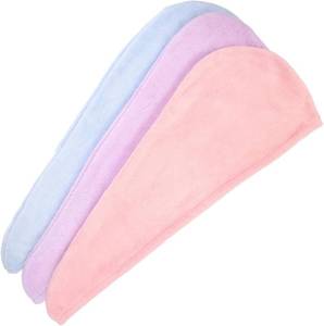 lot 1239 image: 3pcs Hair Care Head Towels Women Hair Wrap Quick Dry Towel Hooded Dryer