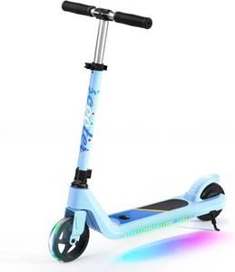 lot 1240 image: $90 LINGTENG Electric Kids Scooter 6-10, Kick-Start Boost, Adjustable Speed