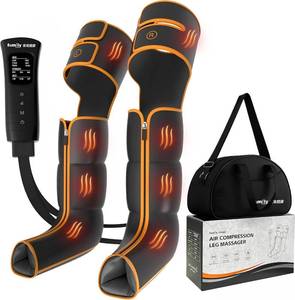 lot 1243 image: $120 Leg Massager with Heat & Compression, 6 Modes, 3 Intensities