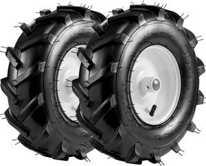 lot 1260 image: $65 13x5.00-6 Tiller Tire & Wheel (2 Pack), 1 Hub, Centered 3-18