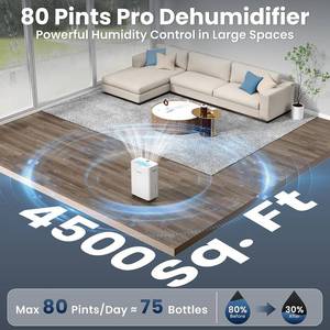 lot 1268 image: $200 4500 Sq. Ft Dehumidifier, 80 Pint, BasementHome