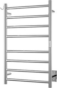 lot 1299 image: $160 Wall Mounted Towel Warmer, 8 Bars, 3 Modes, Mirror Polished SS, 21x34