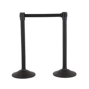 lot 1310 image: $80 Barrier Post with Belt, Black, 77 in in, 38.5 in Height, Unfinished - 1