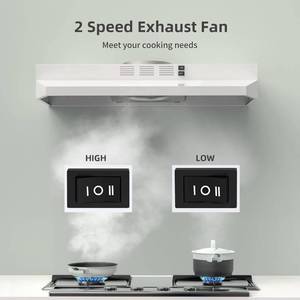 lot 1316 image: $74 FIREGAS 30-Inch Range Hood, 300 CFM, 2-Speed Exhaust, DuctedDuctless,