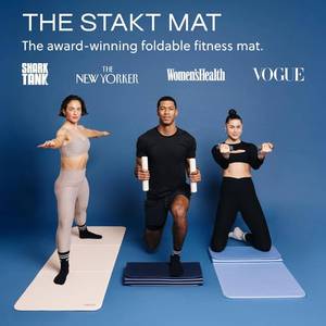 lot 1320 image: $94 Stakt The Original Foldable Yoga Mat with Non-Slip Surface, Lightweight