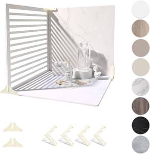 lot 1329 image: Double-Sided Backdrop Boards 16x16in Waterproof with Brackets for Photos