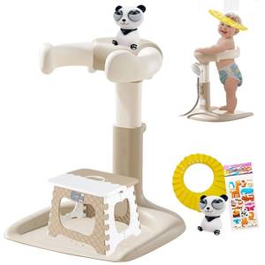 lot 1330 image: $56 Baby Shower Stand with Support - 2-in-1 Bath Stand, 10-Level Height