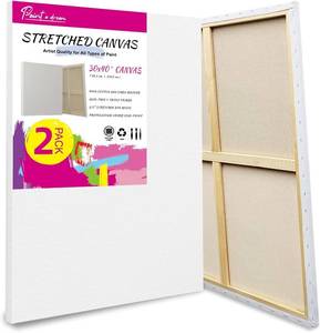 lot 1373 image: $53 Stretched Canvas for Painting, 2-Pack 30x40, 15 oz Triple Primed, 23in