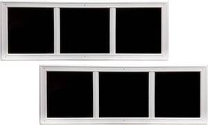 lot 1388 image: $140 Faux Garage Door Window Kit 2-Pack  Shatter-proof, Privacy, Weatherproof