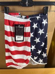 lot 1395 image: Grunt Style Ranger-Style Workout Shorts - USA Flag - 2XL