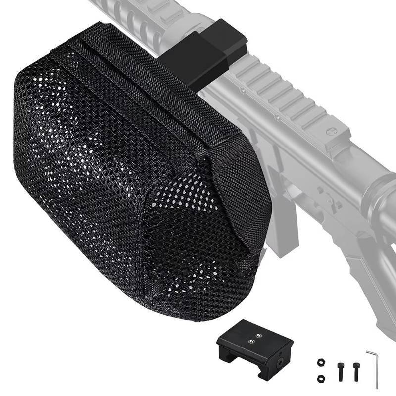 lot 64073 image: Thickened Brass Catcher with 2 Picatinny Rail Mounts - Heat Resistant Mesh