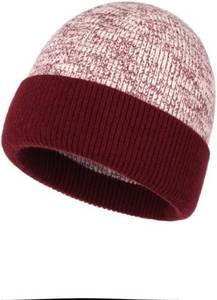 lot 67109 image: Stylish Wool Knit Short Cuff Fisherman Beanie for Men and Women Patchwork Color Unisex Cap Warm Winter Christmas Hat