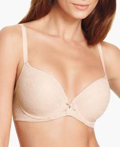 lot 67112 image: Wacoal Lace Finesse Contour Bra 853201 - TanBeige - 36DDD