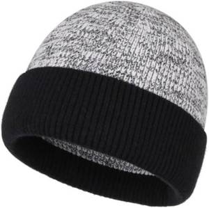 lot 67132 image: Stylish Wool Knit Short Cuff Fisherman Beanie for Men and Women Patchwork Color Unisex Cap Warm Winter Christmas Hat