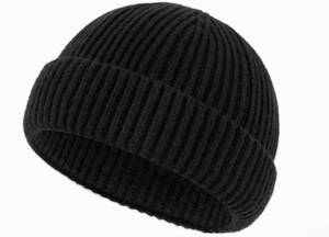 lot 67136 image: Stylish Faux Wool Knit Short Cuff Fisherman Beanie for Men and Women Unisex Warm Winter Hat