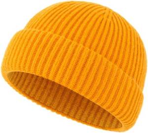 lot 67198 image: Stylish Faux Wool Knit Short Cuff Fisherman Beanie for Men and Women Unisex Warm Winter Hat