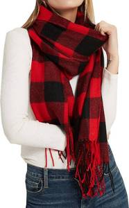 lot 67288 image: Wander Agio Womens Fashion Long Shawl Big Grid Winter Warm Lattice Large Scarf